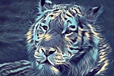 Kaplan illüstrasyon renk sanat