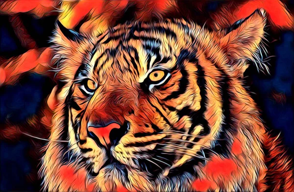 Kaplan illüstrasyon renk sanat