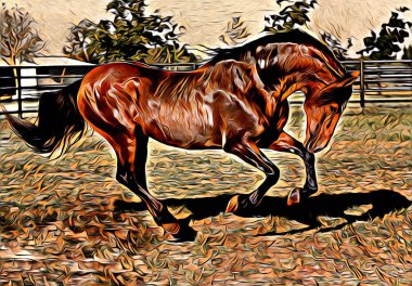 serbest el at Sanat illüstrasyon boya