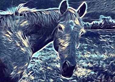 serbest el at Sanat illüstrasyon boya