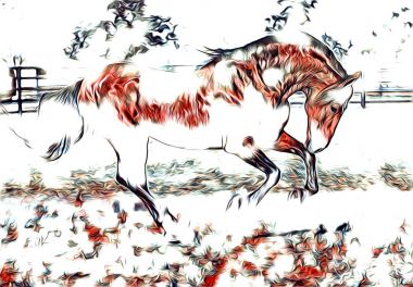 serbest el at Sanat illüstrasyon boya