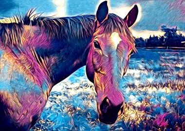 serbest el at Sanat illüstrasyon boya