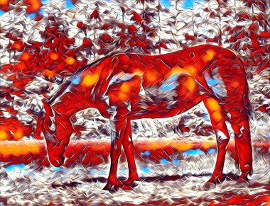 serbest el at Sanat illüstrasyon boya