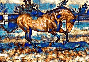 serbest el at Sanat illüstrasyon boya