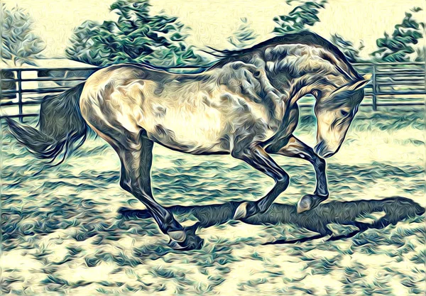 serbest el at Sanat illüstrasyon boya