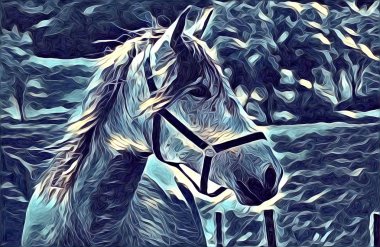 serbest el at Sanat illüstrasyon boya