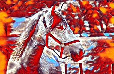 serbest el at Sanat illüstrasyon boya