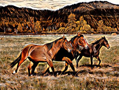 serbest el at Sanat illüstrasyon boya