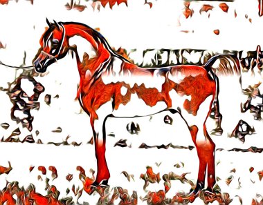 serbest el at Sanat illüstrasyon boya