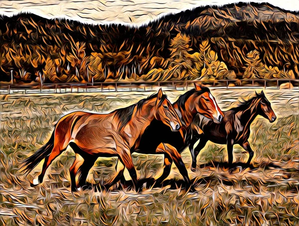 serbest el at Sanat illüstrasyon boya