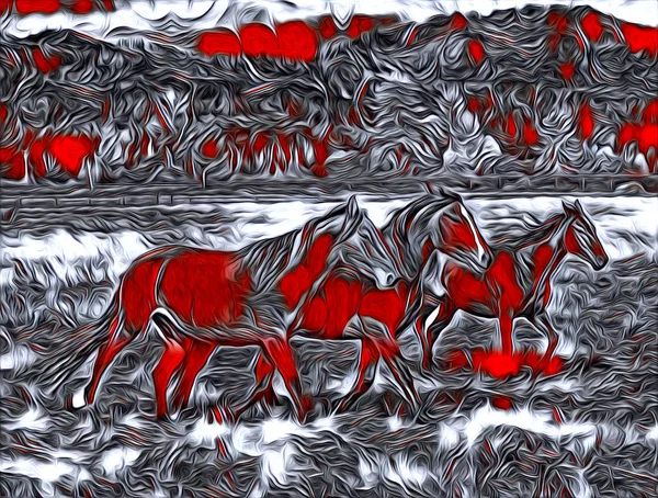 serbest el at Sanat illüstrasyon boya