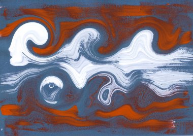 çok renkli akrilik boya doku soyut çizim