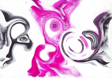 çok renkli akrilik boya doku soyut çizim