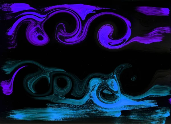 Multicolor Acrylverf Textuur Abstracte Tekening — Stockfoto