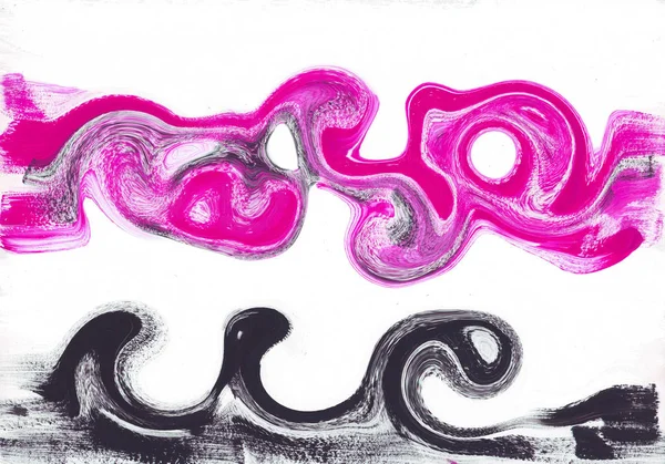 çok renkli akrilik boya doku soyut çizim