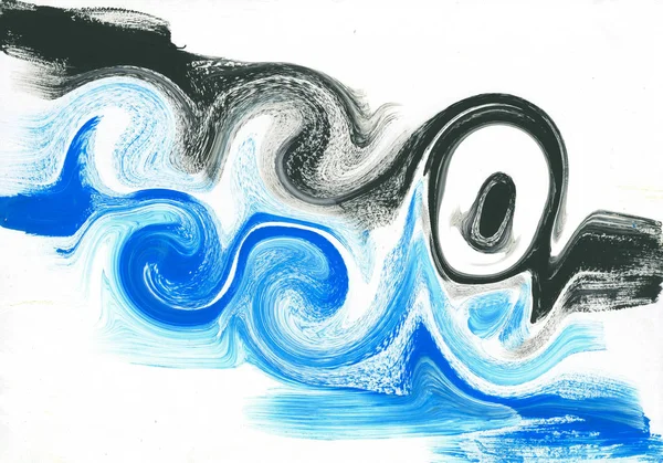 çok renkli akrilik boya doku soyut çizim