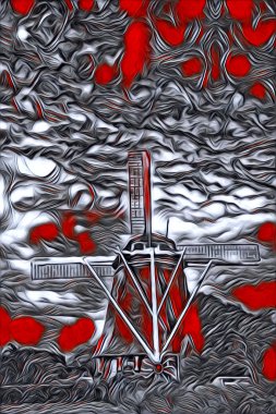 eski fırıldak vintage sanat resim