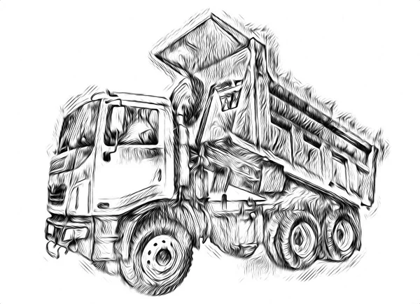 American truck illustration isolated art