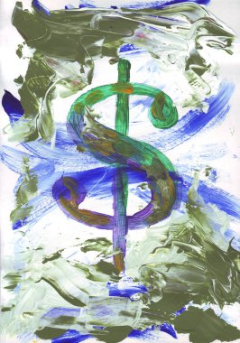 eğlenceli sanat işareti koleksiyonu - dolar