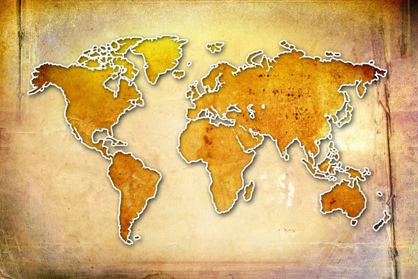 World map paint design art