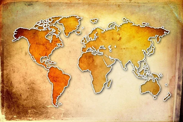 World Map Paint Design Art — Stock Photo, Image