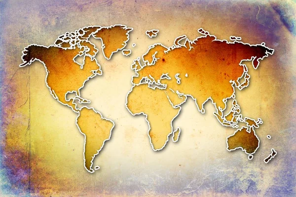 World map paint design art