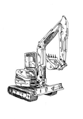 Kazı çizimi izole edilmiş sanat eserleri