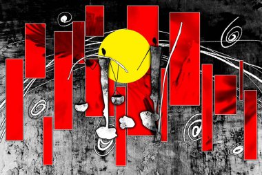 Afrikalı etnik retro-klasik illüstrasyon