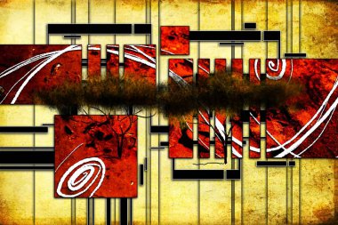 Afrikalı etnik retro-klasik illüstrasyon