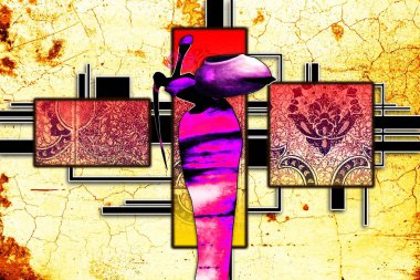 Afrikalı etnik retro-klasik illüstrasyon