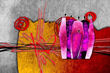 Afrikalı etnik retro-klasik illüstrasyon