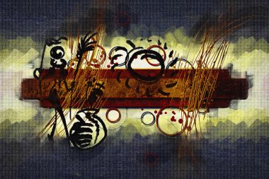 Afrikalı etnik retro-klasik illüstrasyon