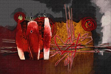 Afrikalı etnik retro-klasik illüstrasyon