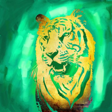 Kaplan illüstrasyon renk sanat