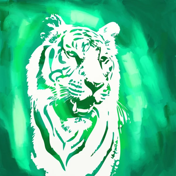 Tiger Art Illustration Color — Stock Photo, Image