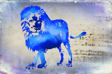 Aslan sanat illüstrasyon resim