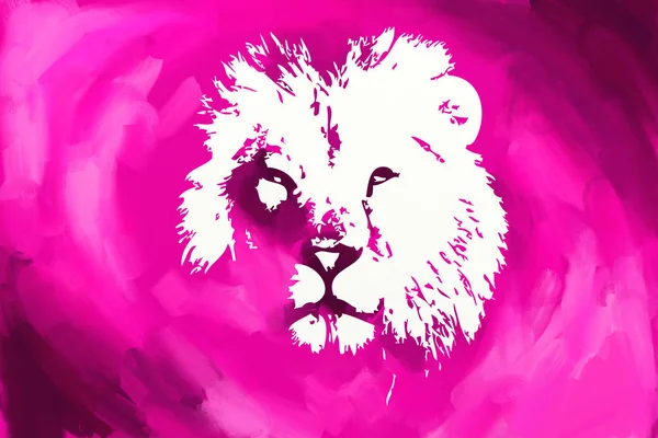 Lion Art Illustration Målning — Stockfoto