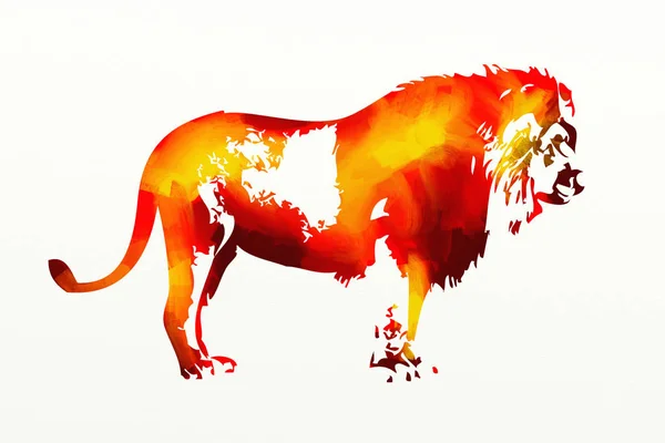 Lion Art Illustration Målning — Stockfoto