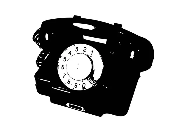 Retro Rajz Művészet Antik Telefon — Stock Fotó