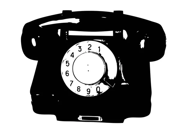 Starožitný Telefon Retro Výkresu Umění — Stock fotografie
