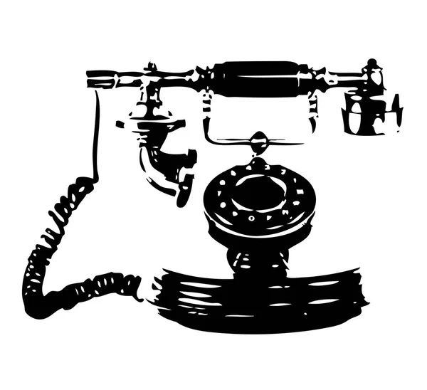 Ретро Рисунок Старинных Телефонов — стоковое фото