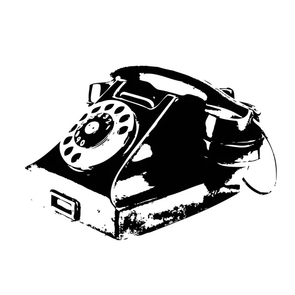 Telefone Antigo Retro Desenho Arte — Fotografia de Stock