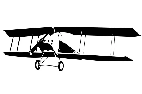 飞机复古老式艺术插图 — 图库照片