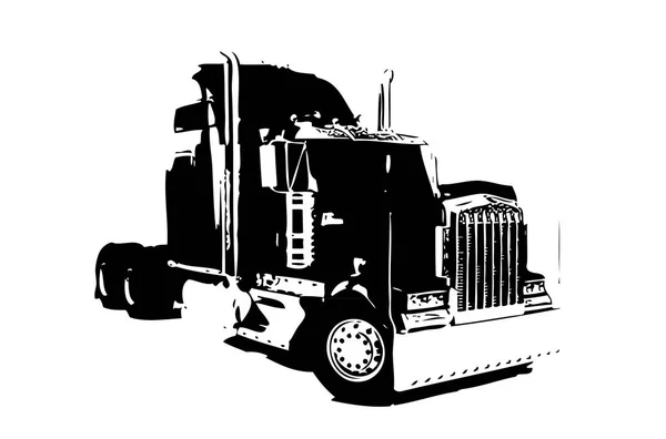 American Truck Illustration Isolated Art — Stock Photo, Image