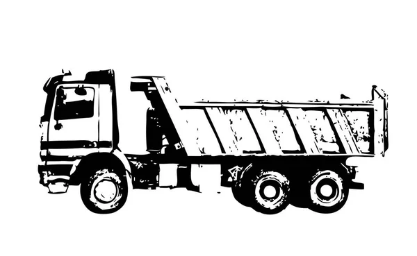 Amerikansk Lastbil Illustration Isolerade Konst — Stockfoto