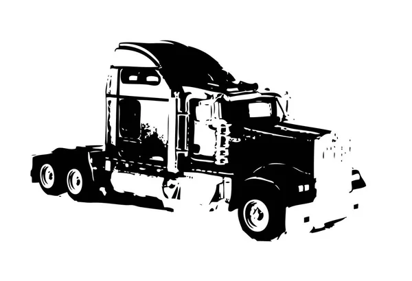 American Truck Ilustración Arte Aislado — Foto de Stock