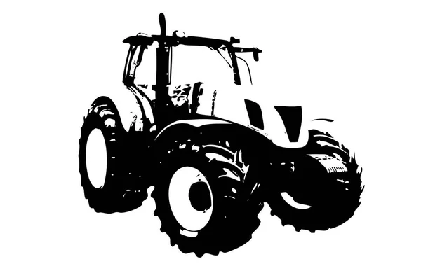 Landbouw Tractor Illustratie Kunst — Stockfoto