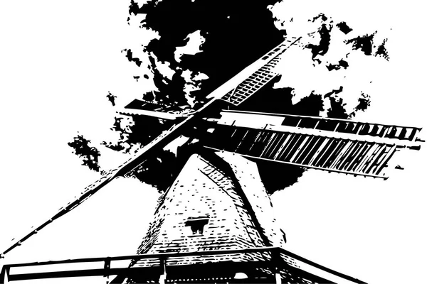 Ветряная Мельница Старый Ретро Винтаж — стоковое фото