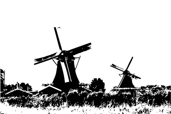 Windmill Old Retro Vintage — Stock Photo, Image