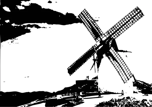 Windmill Gamla Retro Vintage — Stockfoto